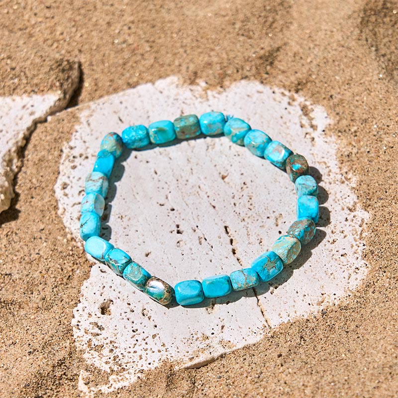 FREE Today: Anti-stress and Happiness Natural Colorful Emperor Stone Oval Square Beads Bracelet