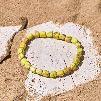 FREE Today: Anti-stress and Happiness Natural Colorful Emperor Stone Oval Square Beads Bracelet
