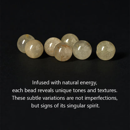 Buddha Stones Natural Citrine Om Mani Padme Hum Prosperity Bracelet