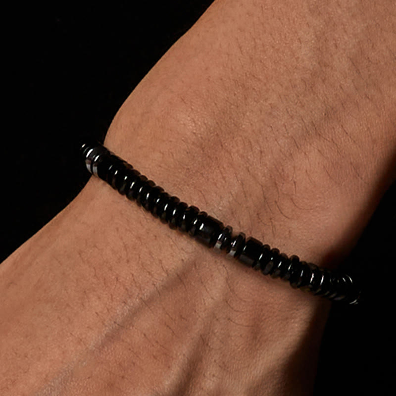 FREE Today: Strength and Luck Small Black Obsidian Green Aventurine Grey Jasper Tiger Eye Bracelet
