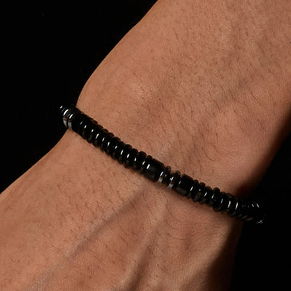 FREE Today: Strength and Luck Small Black Obsidian Green Aventurine Grey Jasper Tiger Eye Bracelet