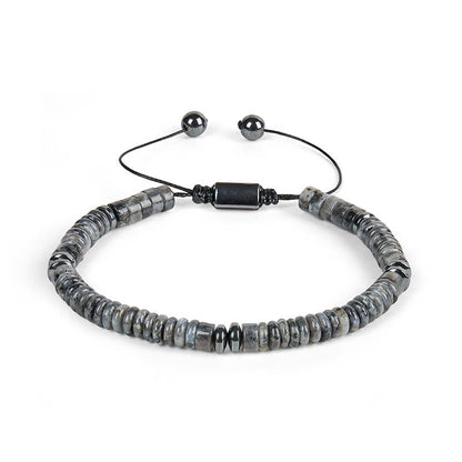 FREE Today: Strength and Luck Small Black Obsidian Green Aventurine Grey Jasper Tiger Eye Bracelet