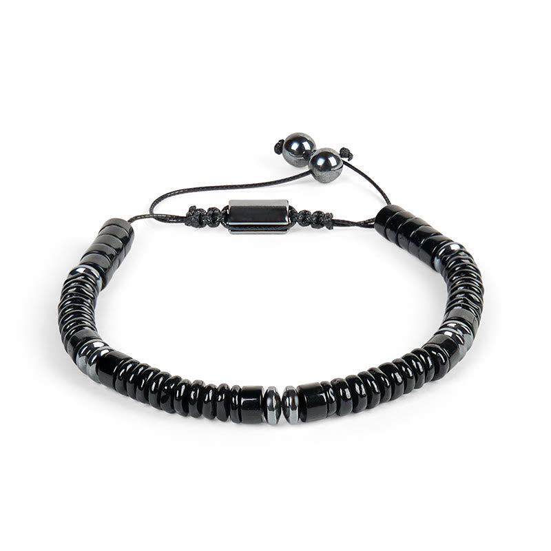 FREE Today: Strength and Luck Small Black Obsidian Green Aventurine Grey Jasper Tiger Eye Bracelet