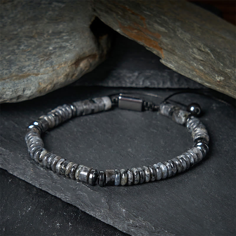 FREE Today: Strength and Luck Small Black Obsidian Green Aventurine Grey Jasper Tiger Eye Bracelet