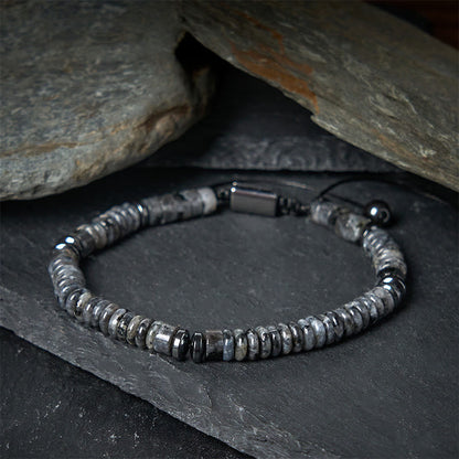 FREE Today: Strength and Luck Small Black Obsidian Green Aventurine Grey Jasper Tiger Eye Bracelet