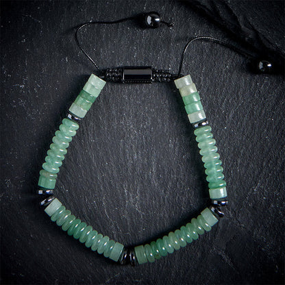 FREE Today: Strength and Luck Small Black Obsidian Green Aventurine Grey Jasper Tiger Eye Bracelet