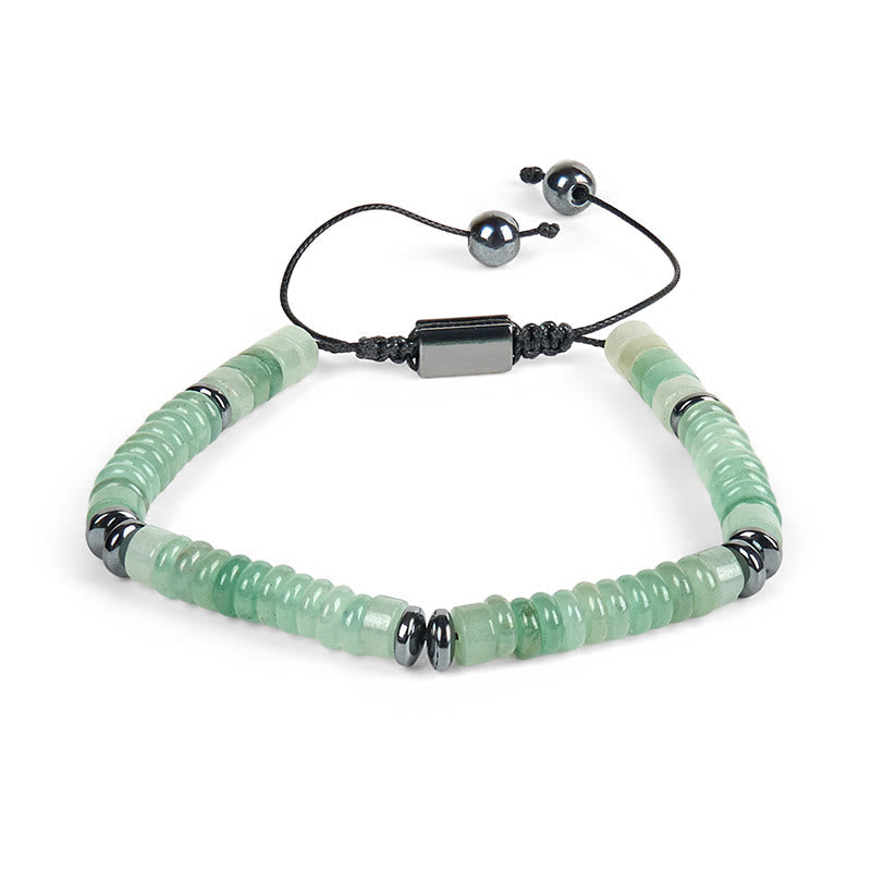 FREE Today: Strength and Luck Small Black Obsidian Green Aventurine Grey Jasper Tiger Eye Bracelet
