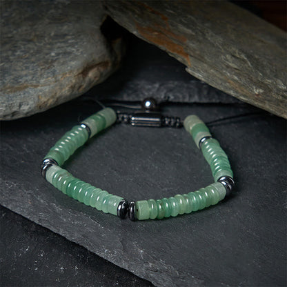 FREE Today: Strength and Luck Small Black Obsidian Green Aventurine Grey Jasper Tiger Eye Bracelet