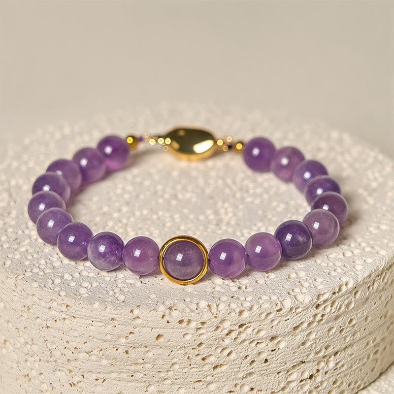 FREE Today: Balance and Relieves Stress Natural Amethyst Beads Buckle Bracelet