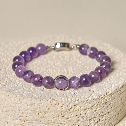 FREE Today: Balance and Relieves Stress Natural Amethyst Beads Buckle Bracelet