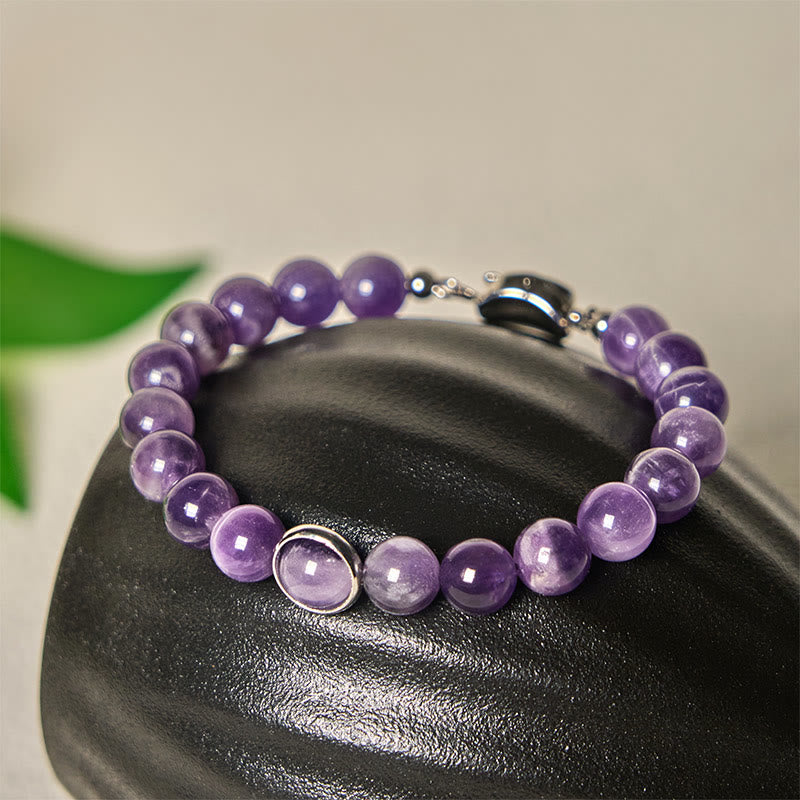 FREE Today: Balance and Relieves Stress Natural Amethyst Beads Buckle Bracelet