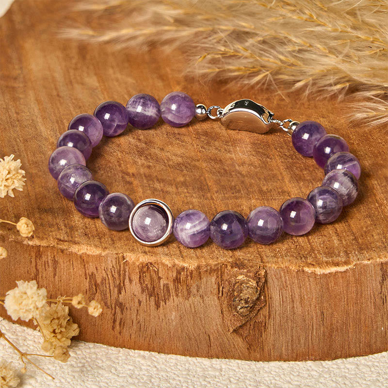 FREE Today: Balance and Relieves Stress Natural Amethyst Beads Buckle Bracelet