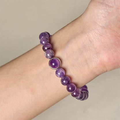 FREE Today: Balance and Relieves Stress Natural Amethyst Beads Buckle Bracelet