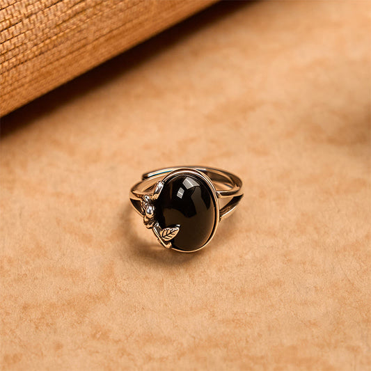 Buddha Stones Copper Rose Flower Adjustable Self Care Ring