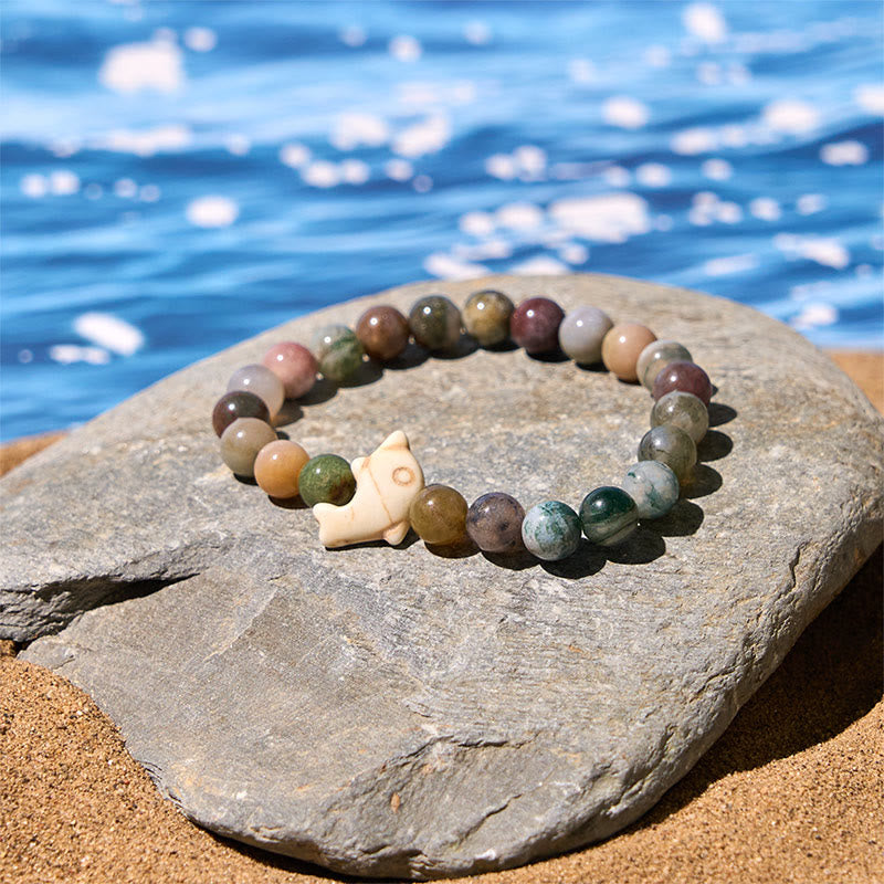 FREE Today: Spiritual Balance Natural Various Stones Dolphin Bracelet