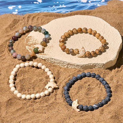 FREE Today: Spiritual Balance Natural Various Stones Dolphin Bracelet