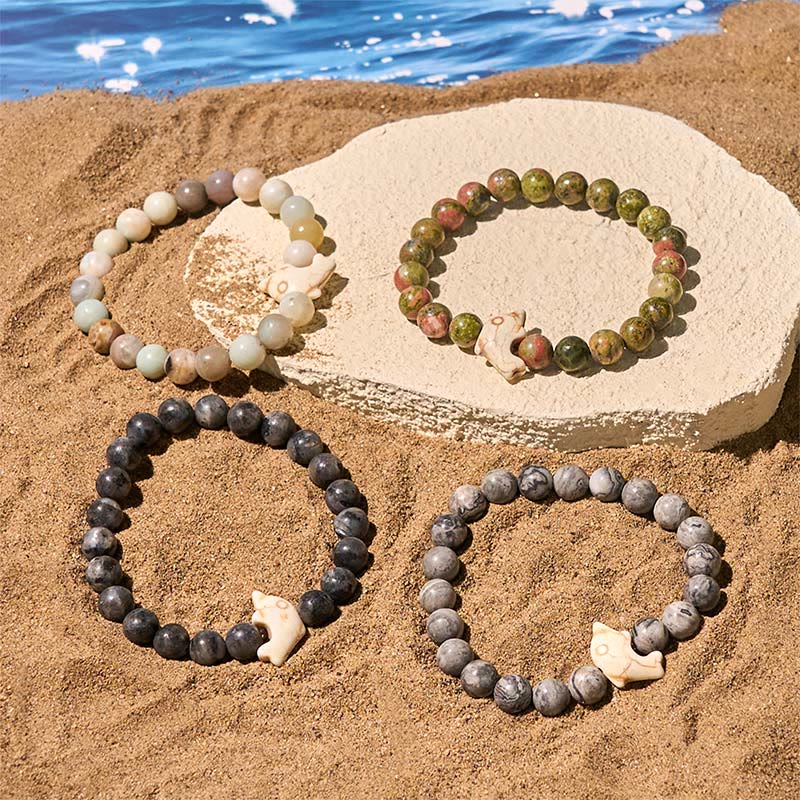 FREE Today: Spiritual Balance Natural Various Stones Dolphin Bracelet