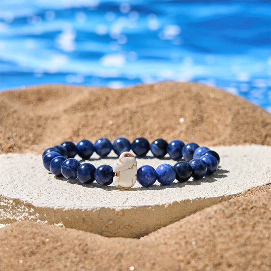 Buddha Stones Natural Various Stones Elephant Spiritual Strength Bracelet