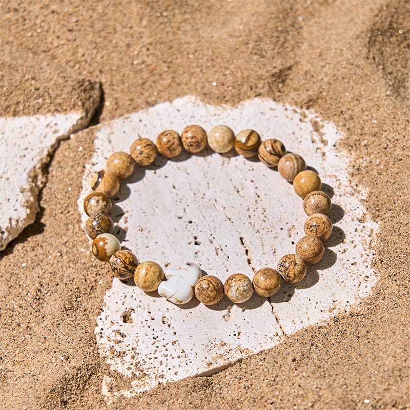 Buddha Stones Natural Various Stones Elephant Spiritual Strength Bracelet