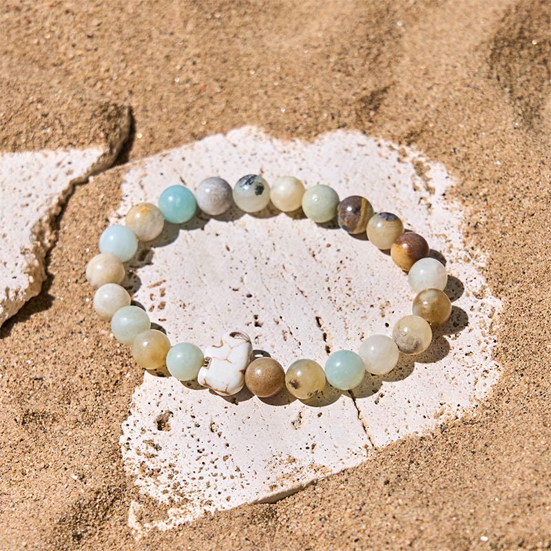 Buddha Stones Natural Various Stones Elephant Spiritual Strength Bracelet