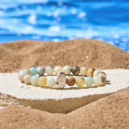 Buddha Stones Natural Various Stones Elephant Spiritual Strength Bracelet