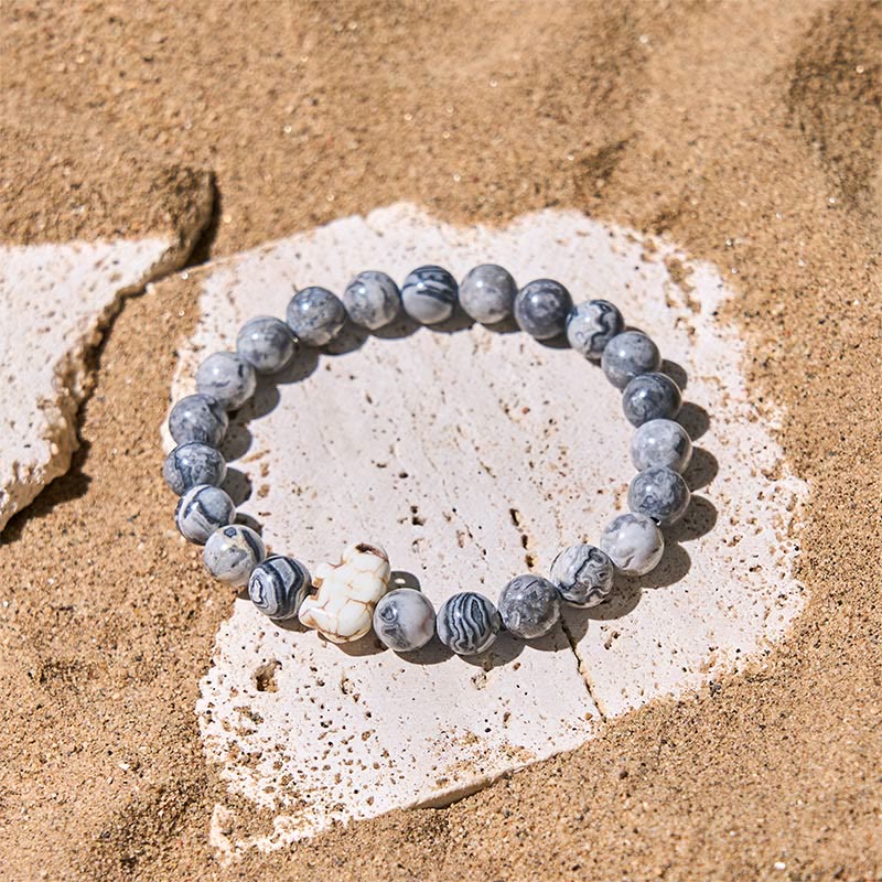 Buddha Stones Natural Various Stones Elephant Spiritual Strength Bracelet