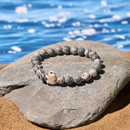 Buddha Stones Natural Various Stones Elephant Spiritual Strength Bracelet