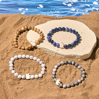 Buddha Stones Natural Various Stones Elephant Spiritual Strength Bracelet