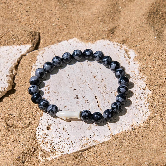 FREE Today: Positivity and Wisdom Natural Agate Stone Shark Bracelet