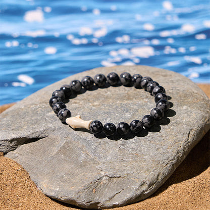 FREE Today: Positivity and Wisdom Natural Agate Stone Shark Bracelet