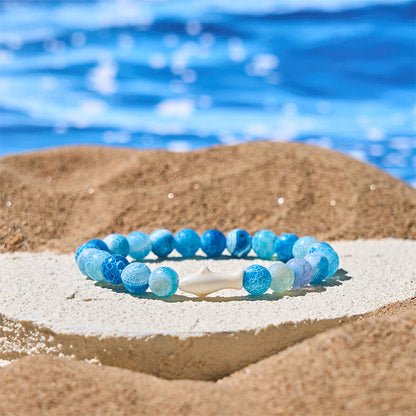 FREE Today: Positivity and Wisdom Natural Agate Stone Shark Bracelet