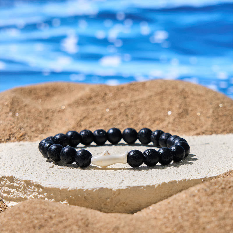 FREE Today: Positivity and Wisdom Natural Agate Stone Shark Bracelet