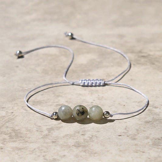 Buddha Stones Natural Labradorite Bead Rope Healing Bracelet
