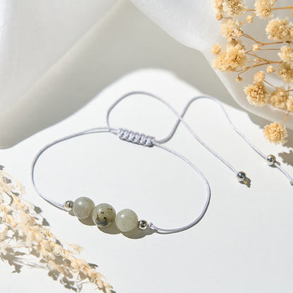 Buddha Stones Natural Labradorite Bead Rope Healing Bracelet