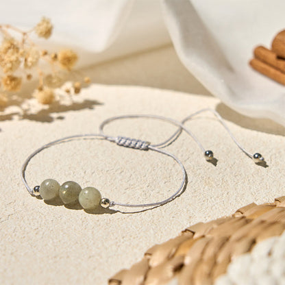 Buddha Stones Natural Labradorite Bead Rope Healing Bracelet