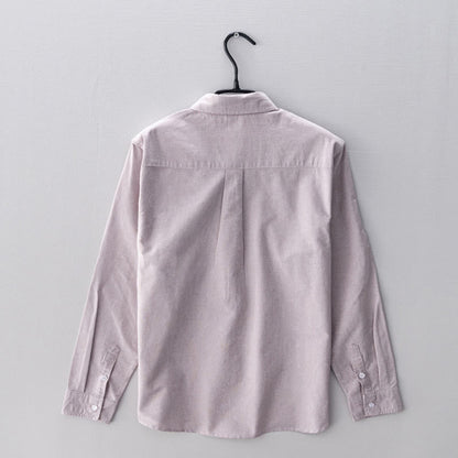Buddha Stones Solid Color Long Sleeve Buttons Down Design Men Cotton Shirt Clothing