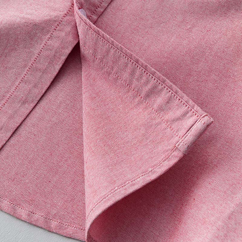 Buddha Stones Solid Color Long Sleeve Buttons Down Design Men Cotton Shirt Clothing