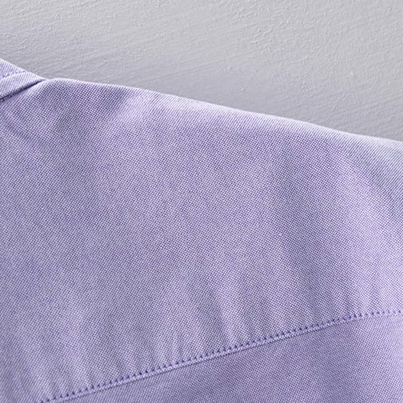 Buddha Stones Solid Color Long Sleeve Buttons Down Design Men Cotton Shirt Clothing