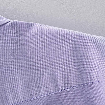 Buddha Stones Solid Color Long Sleeve Buttons Down Design Men Cotton Shirt Clothing