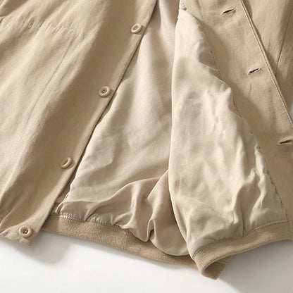 Buddha Stones Fall Solid Long Sleeve Buttons Down Men Cotton Shirt With Pockets