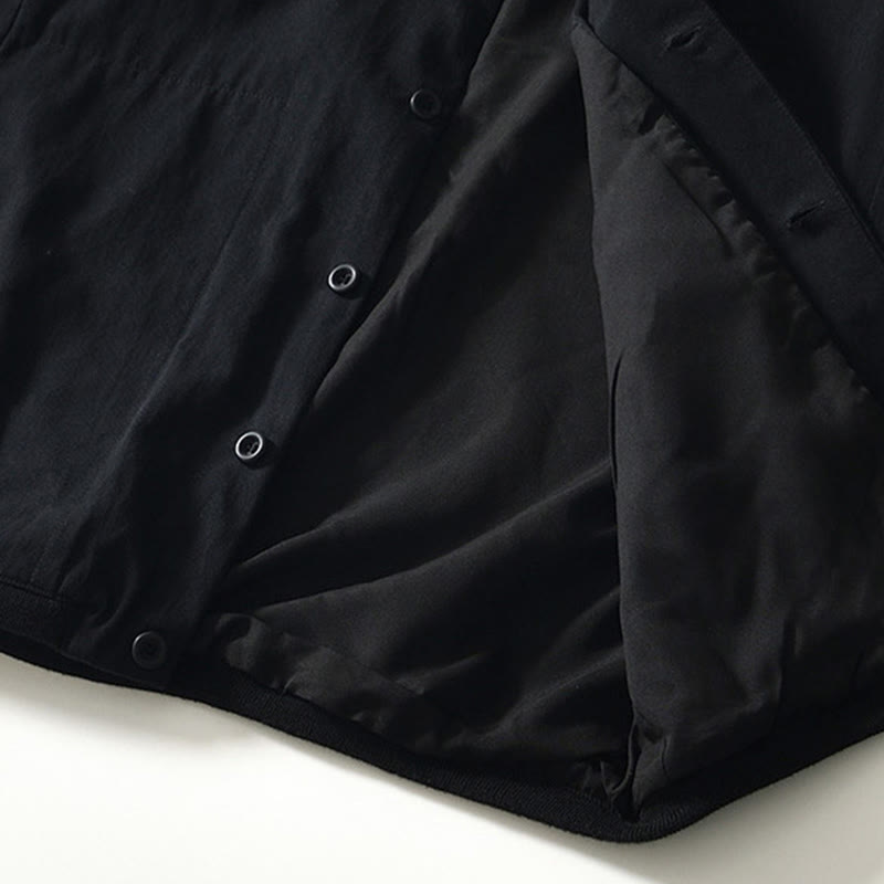 Buddha Stones Fall Solid Long Sleeve Buttons Down Men Cotton Shirt With Pockets