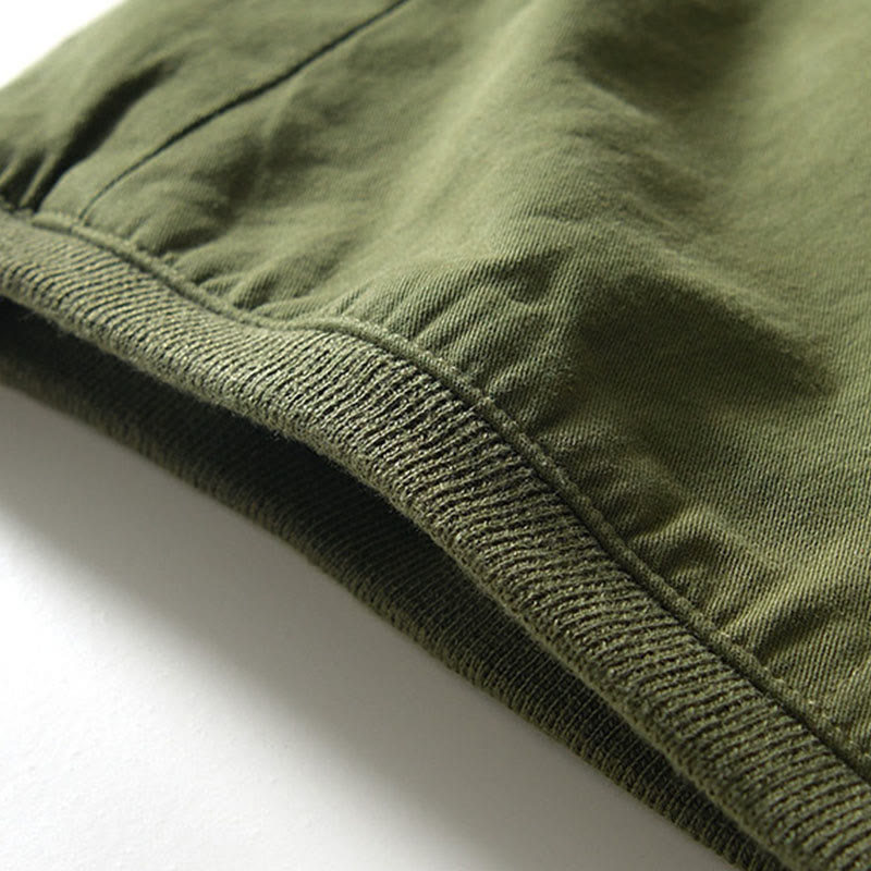 Buddha Stones Fall Solid Long Sleeve Buttons Down Men Cotton Shirt With Pockets