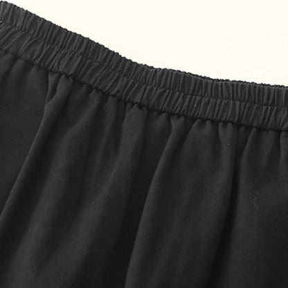 Buddha Stones Casual Snap Buttons Women's Cotton Polyester Pants With Pockets
