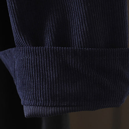 Buddha Stones Commute Plain Buttons Cotton Corduroy Women's Long Sleeve Shirt