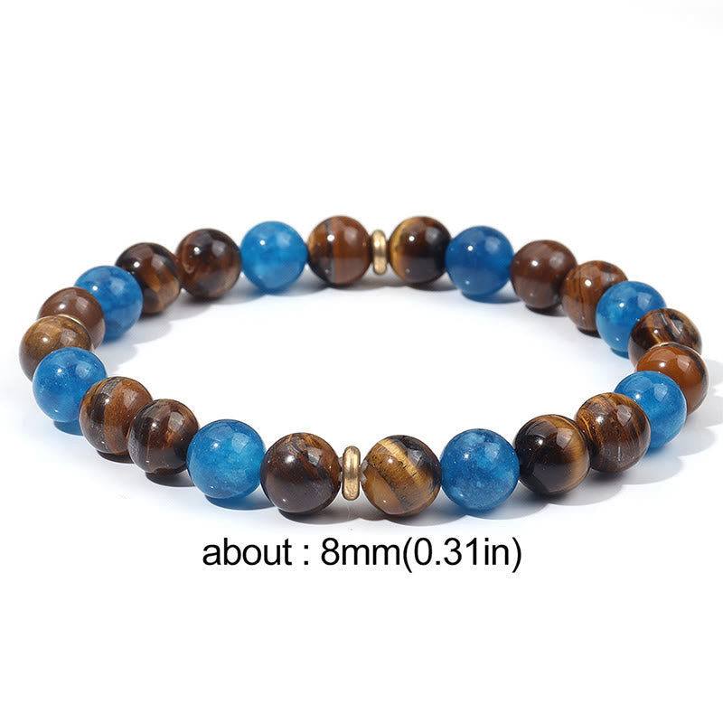 Buddha Stones Apatite Tiger Eye Spacer Beads Motivation Bracelet