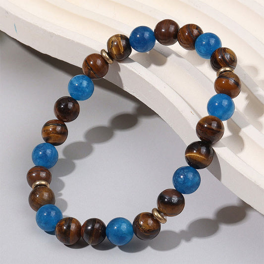 Buddha Stones Apatite Tiger Eye Spacer Beads Motivation Bracelet