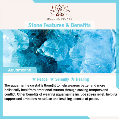 Buddha Stones Amethyst Aquamarine Spacer Beads Peace Bracelet