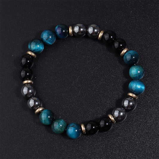 Buddha Stones Natural Blue Tiger Eye Beads Balance Bracelet