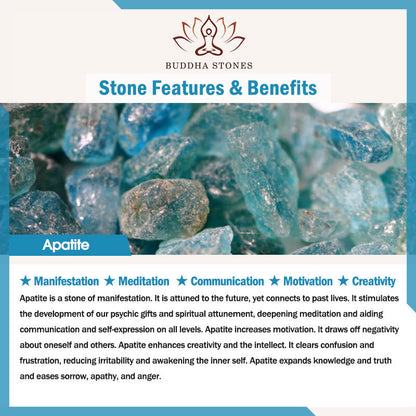 Buddha Stones 925 Sterling Silver Lotus Natural Apatite Creativity Bracelet