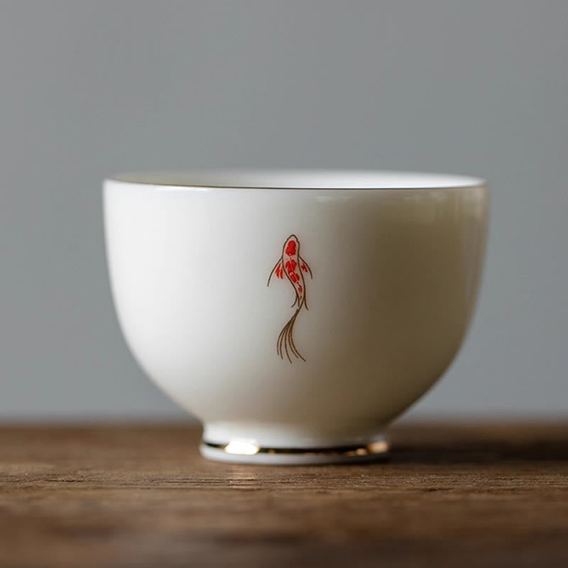 Buddha Stones Koi Fish Teacup Kung Fu Tea Cup